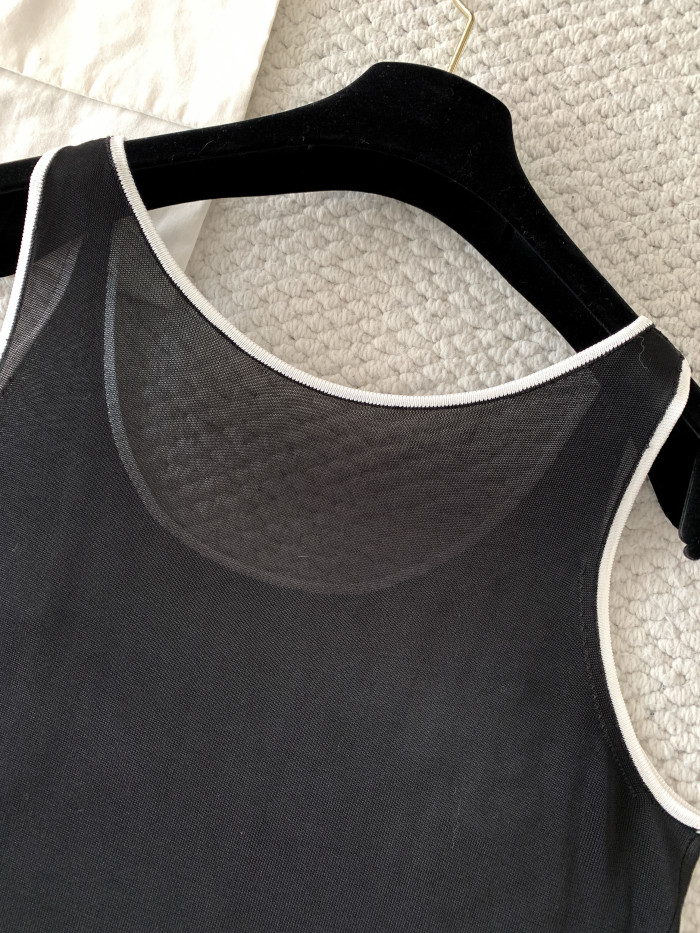 Chanel CC Women's Knitted Sleeveless Top Vest #380033