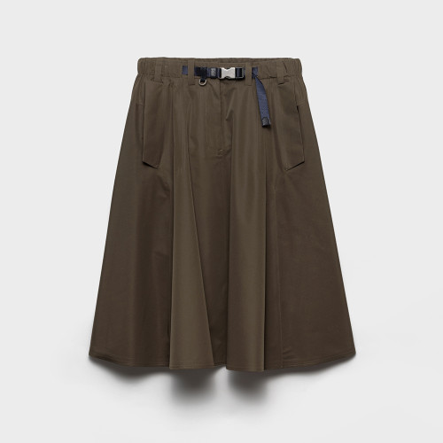 PRADA Selva Green Technical Fabric Circle Skirt #378469