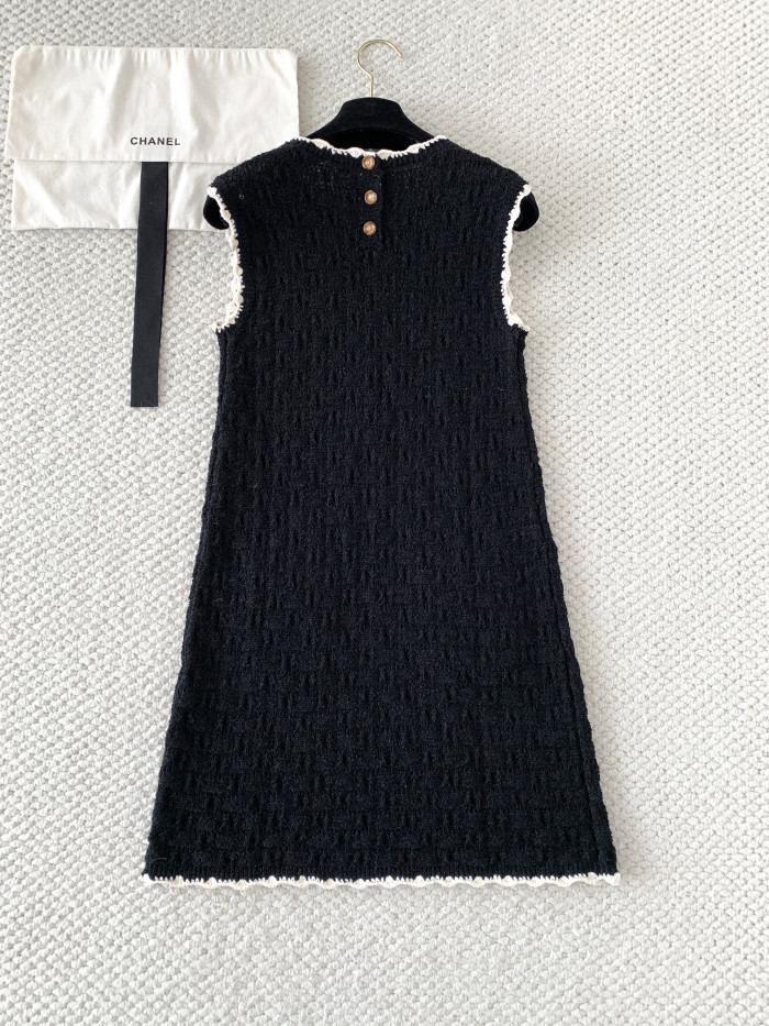 Chanel Jacquard Knitted Sleeveless Dress #380038