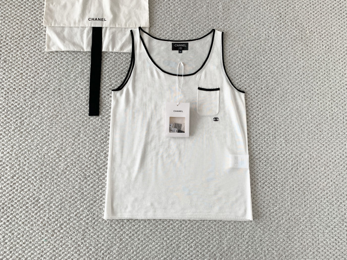 Chanel CC Women's Knitted Sleeveless Top Vest #380033