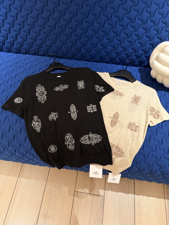 Hermès Ferronnerie Short-sleeve Sweater #380222
