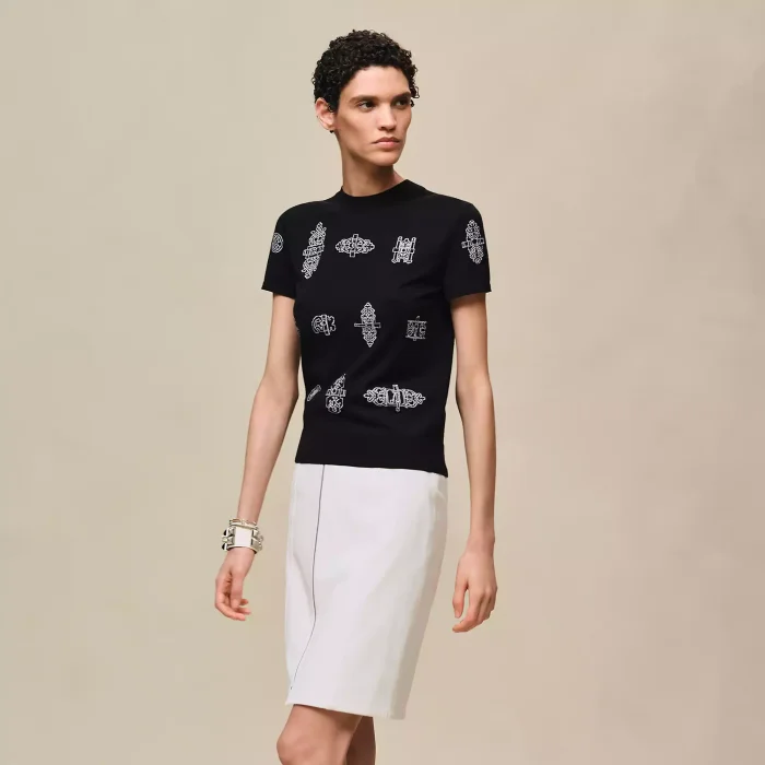 Hermès Ferronnerie Short-sleeve Sweater #380222