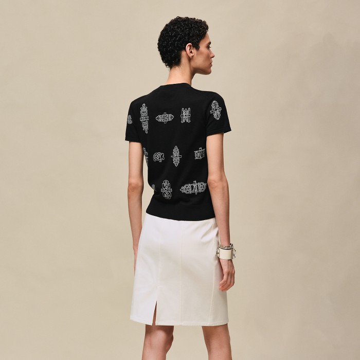 Hermès Ferronnerie Short-sleeve Sweater #380222