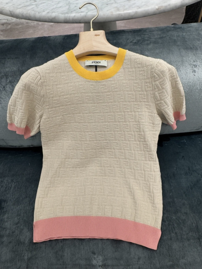 Fendi Jumper Cotton Light Blue #380132