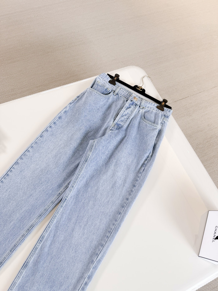Chanel Covered Button Jeans #380458