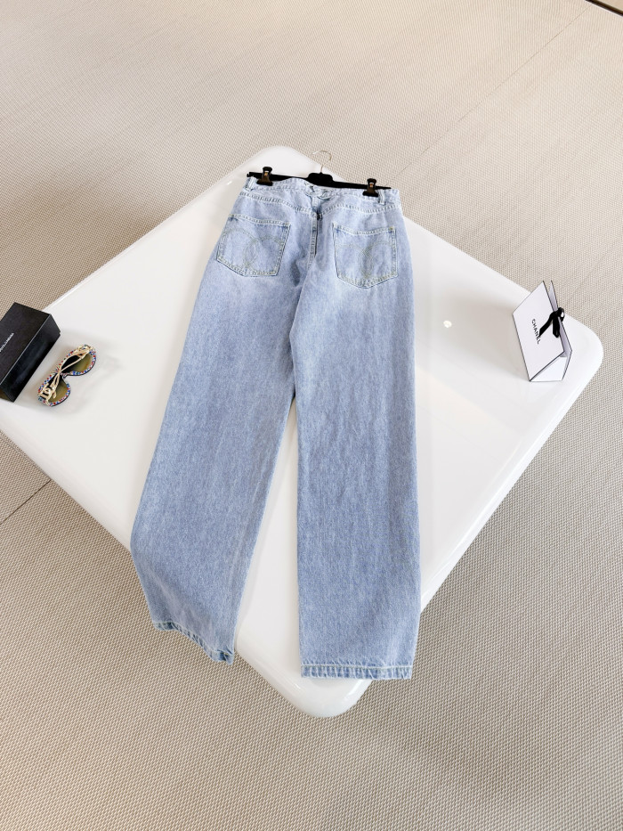 Chanel Covered Button Jeans #380458