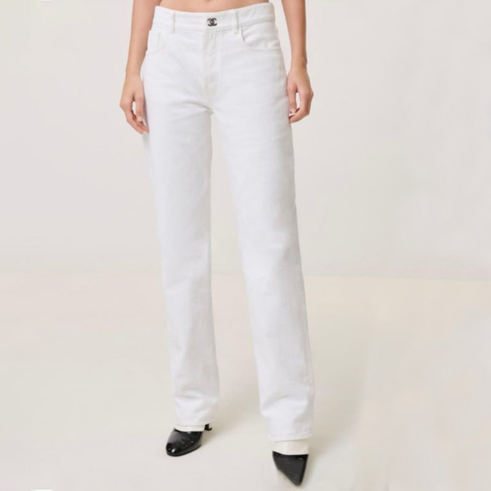 Chanel Covered Button Jeans #380458