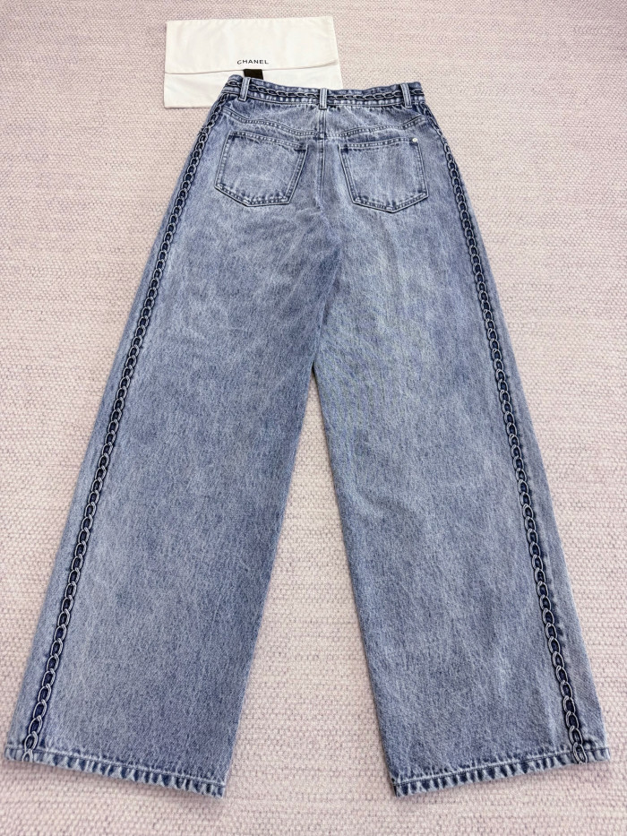 Chanel Top-quality version Jeans Embroidered Denim #380124