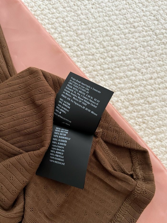 MiuMiu Cocoa Brown Garment-dyed Cotton Tank Top #380244