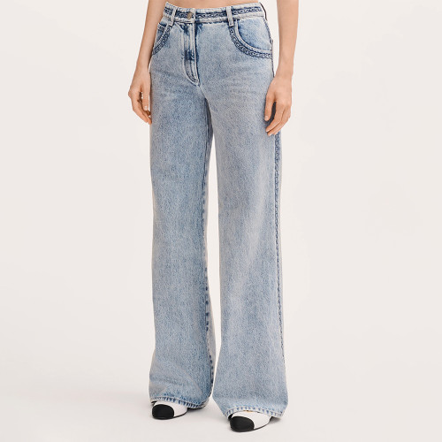 Chanel Top-quality version Jeans Embroidered Denim #380124