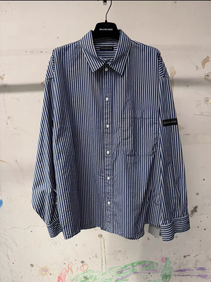 Balenciaga Oversized Striped Top Shirt #380277