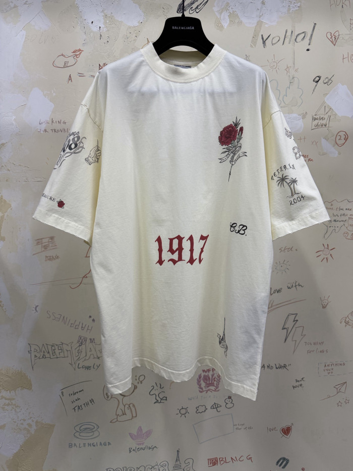 Balenciaga Tattoo Medium Fit T-shirt #380183