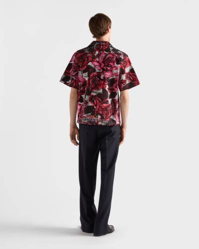 PRADA Pink Timecapsule Printed Cotton Shirt #380471