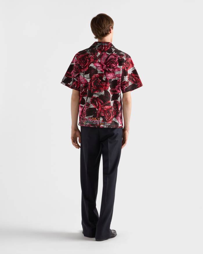 PRADA Pink Timecapsule Printed Cotton Shirt #380471
