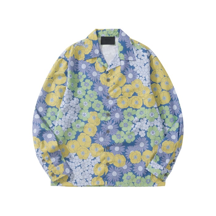 PRADA Pink Timecapsule Printed Cotton Shirt #380471