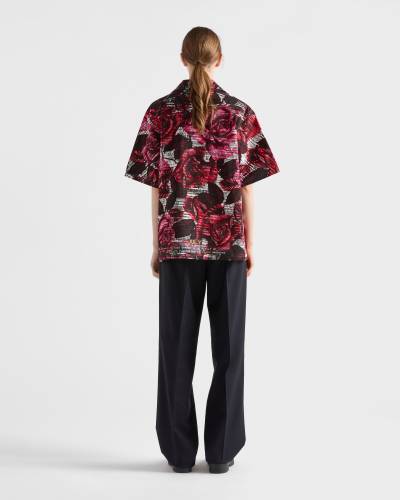 PRADA Pink Timecapsule Printed Cotton Shirt #380471