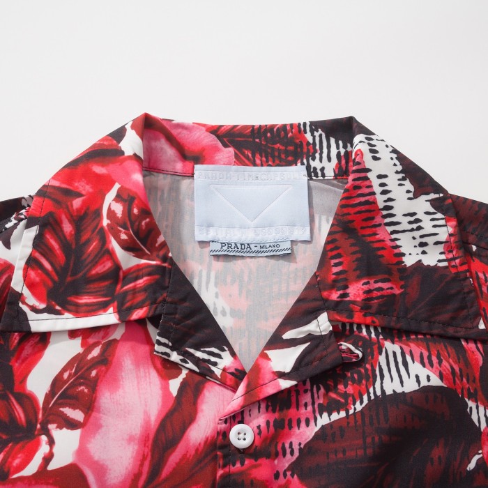 PRADA Pink Timecapsule Printed Cotton Shirt #380471