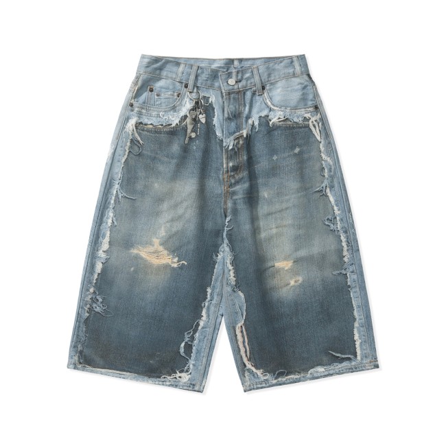 Acne Studio Trompe-l’œil Cropped Pants Jeans 1981 Mid Blue#380546