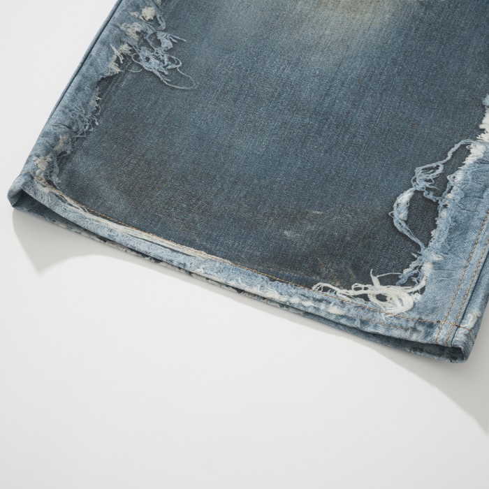 Acne Studio Trompe-l’œil Cropped Pants Jeans 1981 Mid Blue#380546