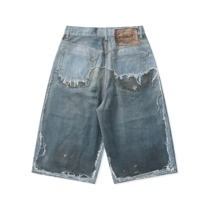 Acne Studio Trompe-l’œil Cropped Pants Jeans 1981 Mid Blue#380546