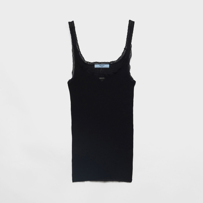 PRADA Ribbed Cotton Top #381193