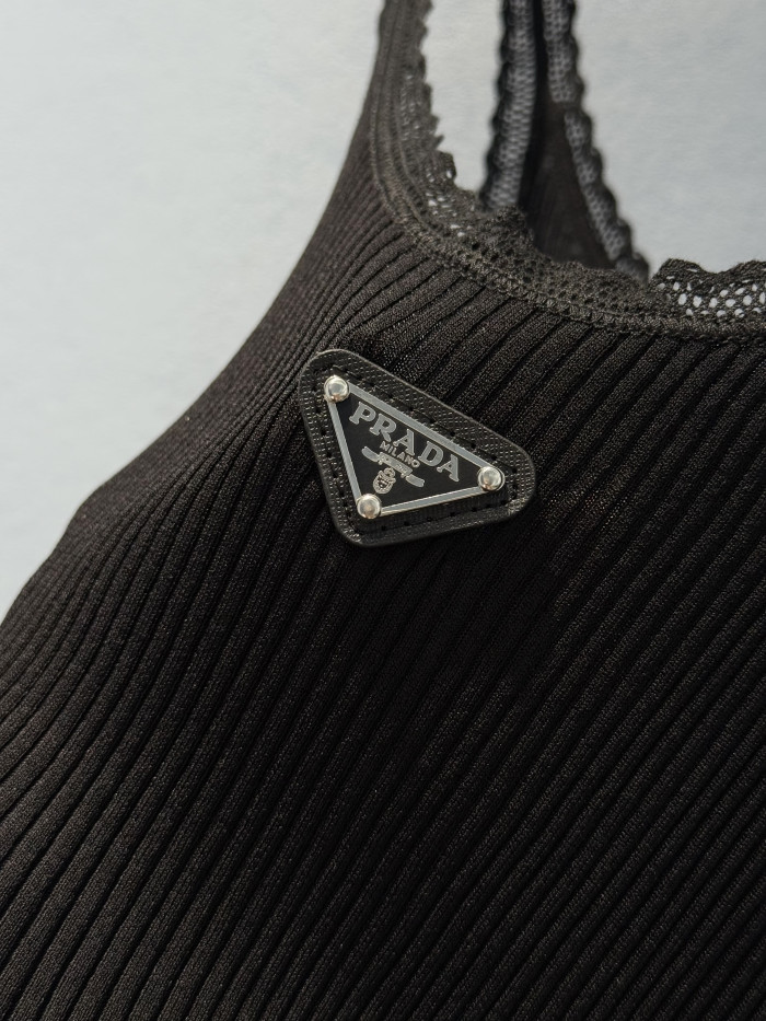 PRADA Ribbed Cotton Top #381193