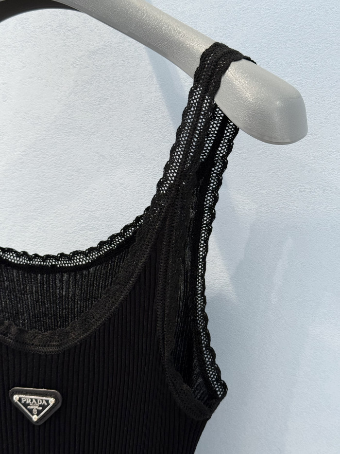 PRADA Ribbed Cotton Top #381193