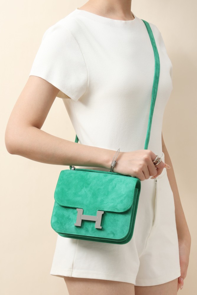 Hermès Suede Backpack Crossbody Bag #381136