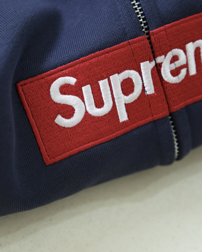 Supreme x MM6 Maison Margiela Box Logo Zip Hooded Swearshirt #381188