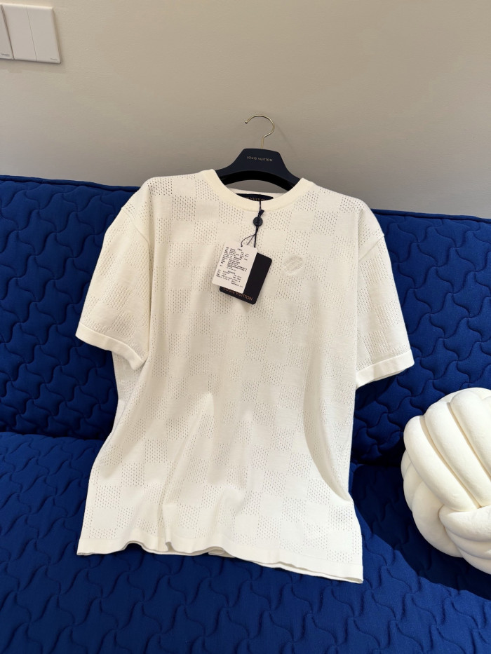 LOUIS VUITTON Pointelle Signature Short-Sleeved Crewneck #381220