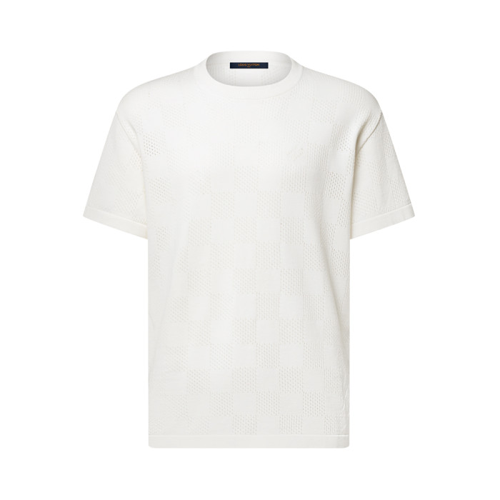 LOUIS VUITTON Pointelle Signature Short-Sleeved Crewneck #381220