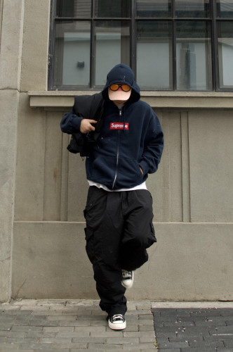 Supreme x MM6 Maison Margiela Box Logo Zip Hooded Swearshirt #381188