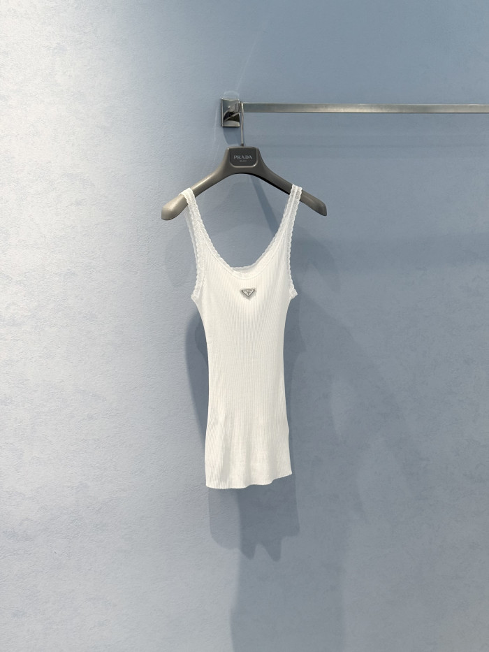PRADA Ribbed Cotton Top #381193