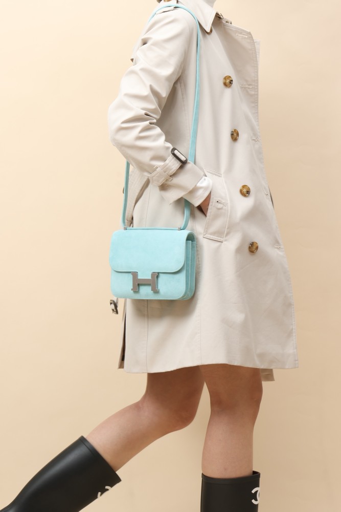 Hermès Suede Backpack Crossbody Bag #381136