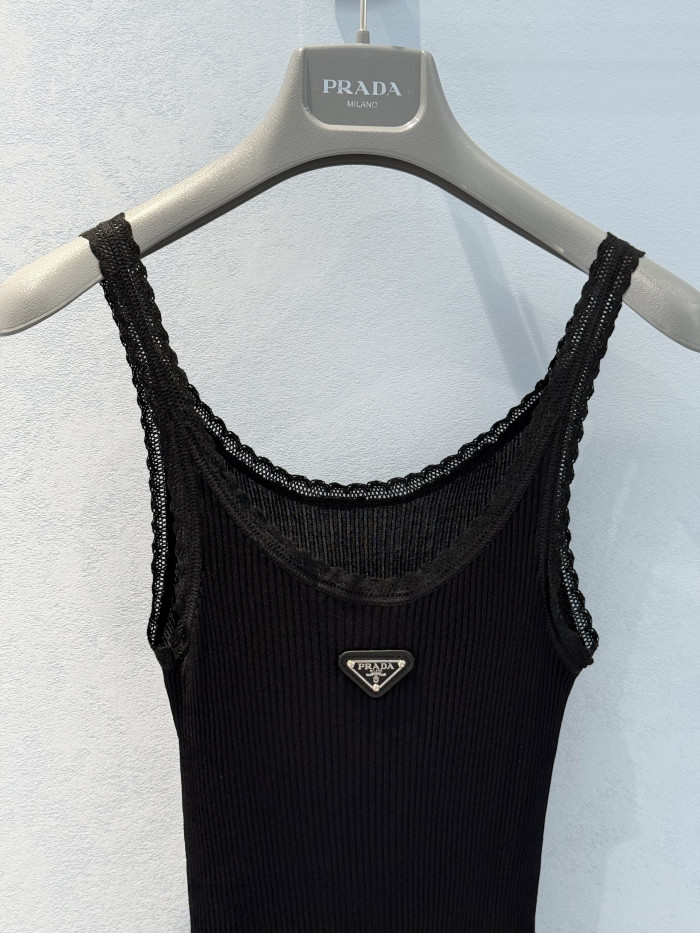 PRADA Ribbed Cotton Top #381193