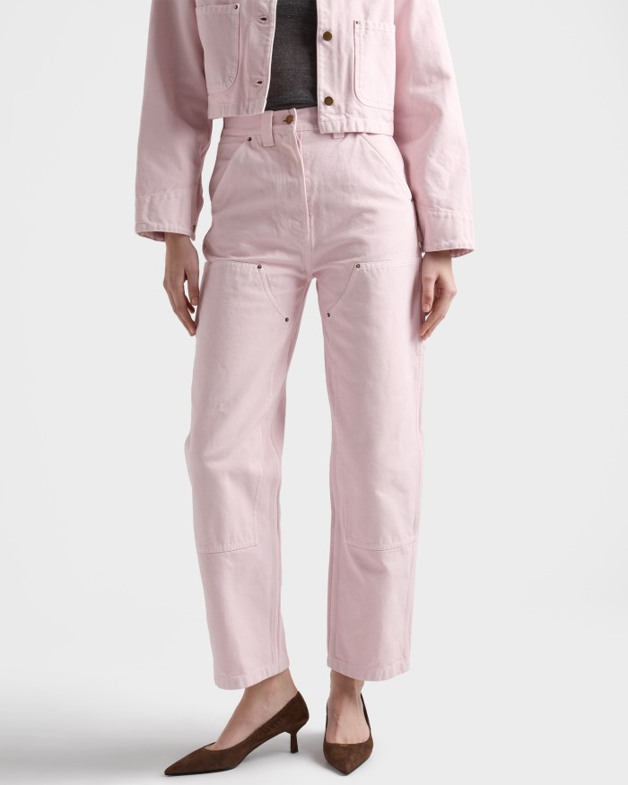 PRADA Pink Canvas Blouson Jacket Pants #381226