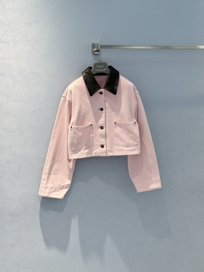 PRADA Pink Canvas Blouson Jacket Pants #381226