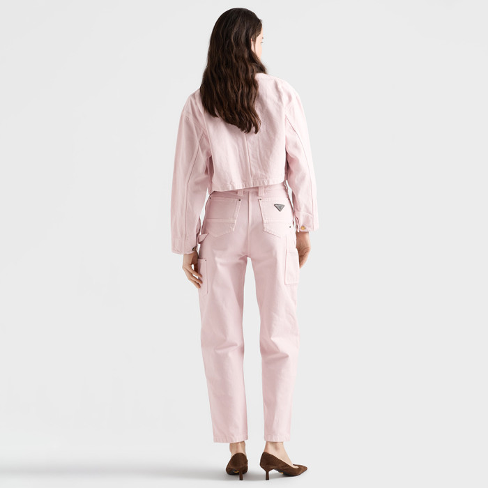 PRADA Pink Canvas Blouson Jacket Pants #381226