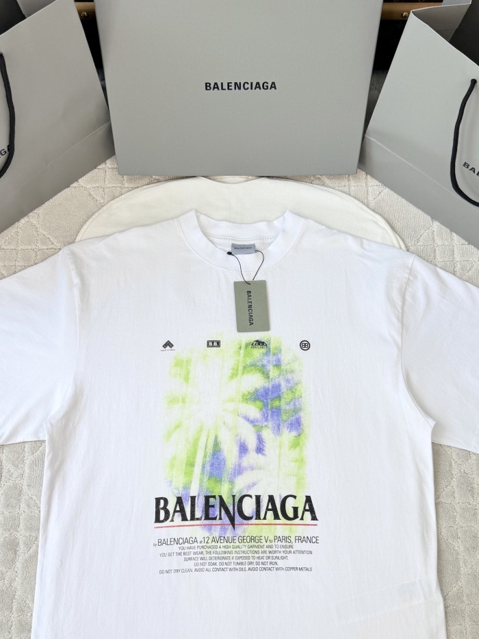 Balenciaga Coconut Jungle Round Neck Short Sleeves #381248