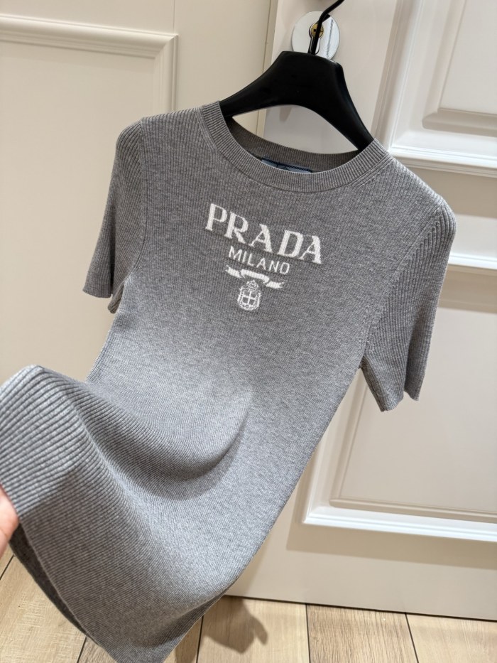 PRADA Silk Crew-neck Sweater With Logo #381258