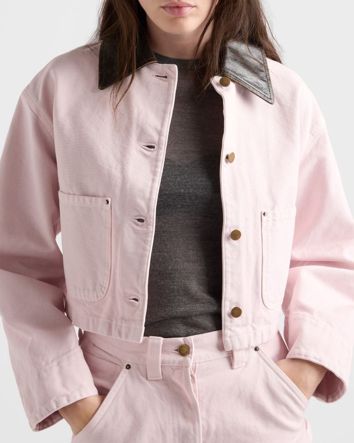 PRADA Pink Canvas Blouson Jacket Pants #381226