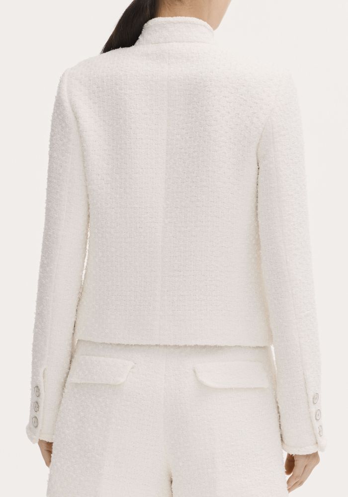 Chanel Jacket Tweed White #381111