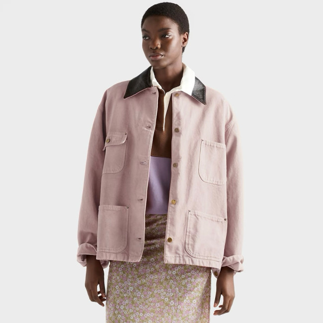 PRADA Pink Canvas Blouson Jacket #381228