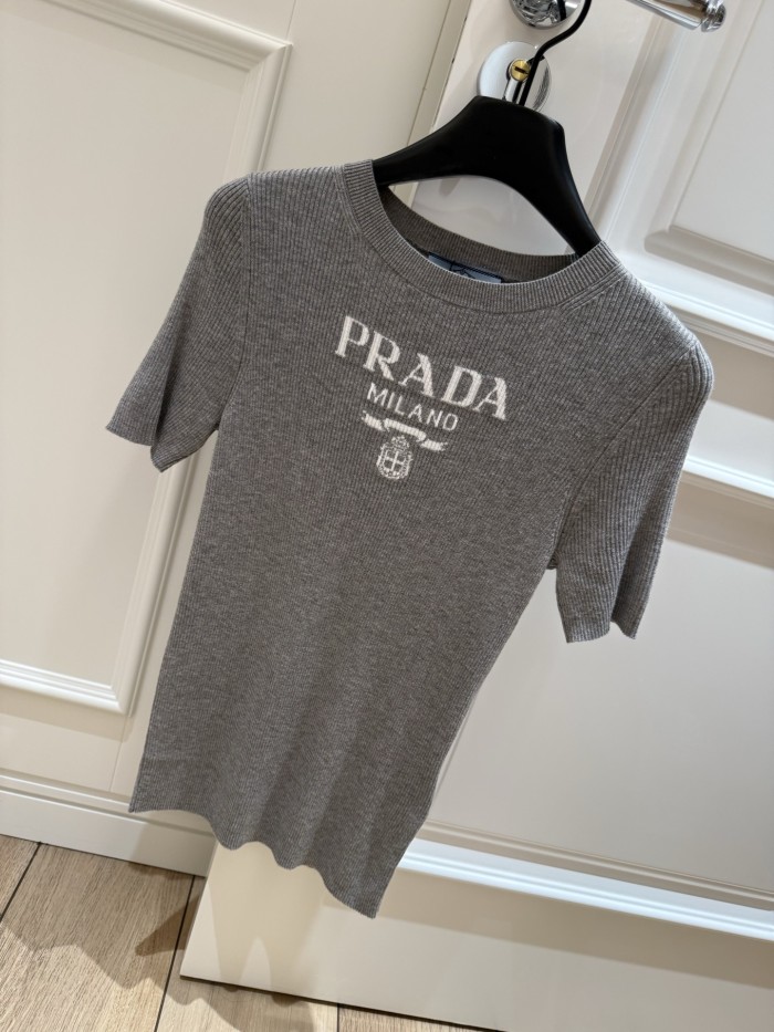 PRADA Silk Crew-neck Sweater With Logo #381258
