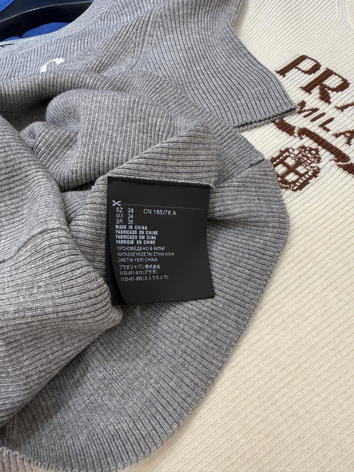 PRADA Silk Crew-neck Sweater With Logo #381258