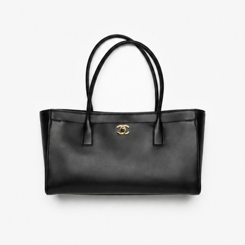 Chanel Small Shopping Bag Calfskin Gold-tone Metal #381318