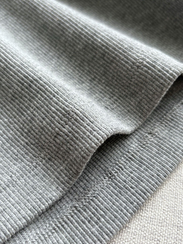 MiuMiu Grey Ribbed Jersey Tank Top #381442