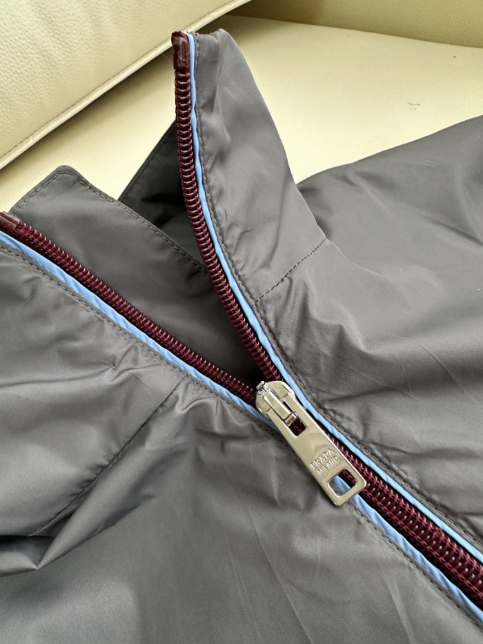 PRADA Iron Gray light Blue Re-nylon Jacket #381474