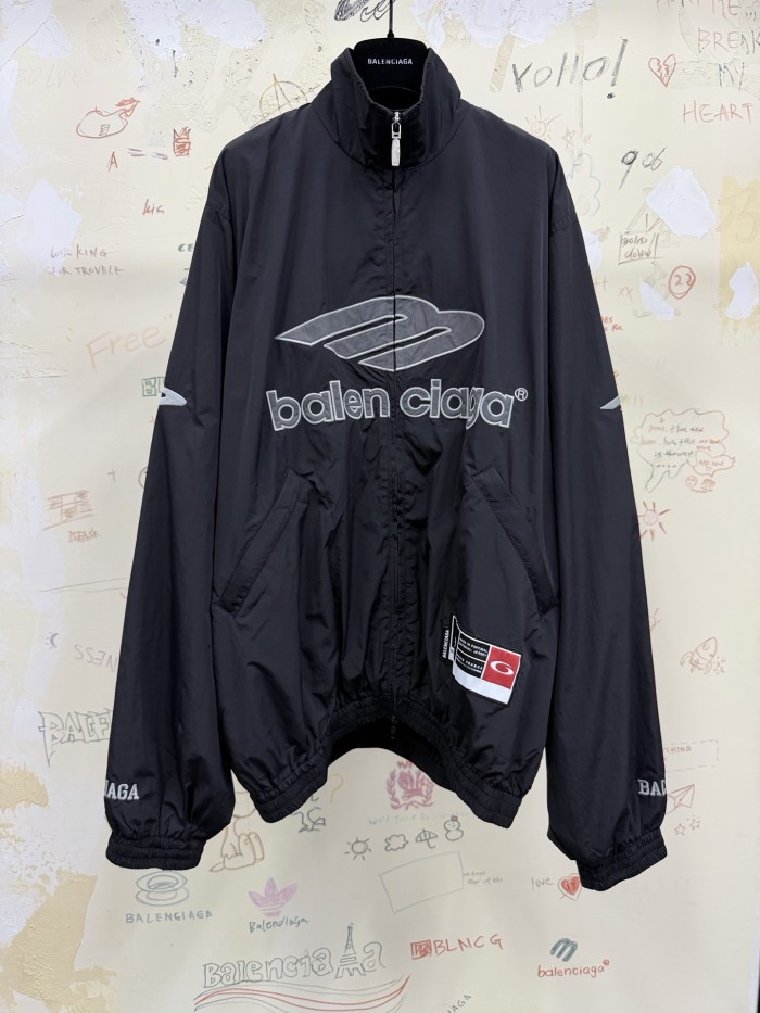 Balenciaga Men's 3b Football Tracksuit Jacket Football Baggy Sweatpants in Black #381569