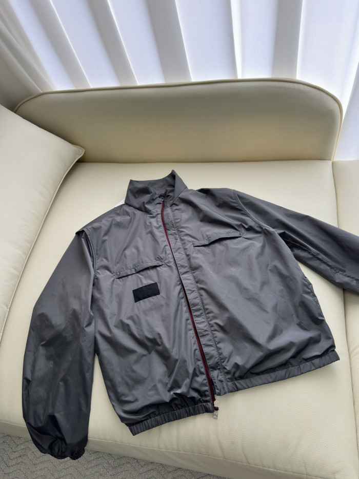 PRADA Iron Gray light Blue Re-nylon Jacket #381474